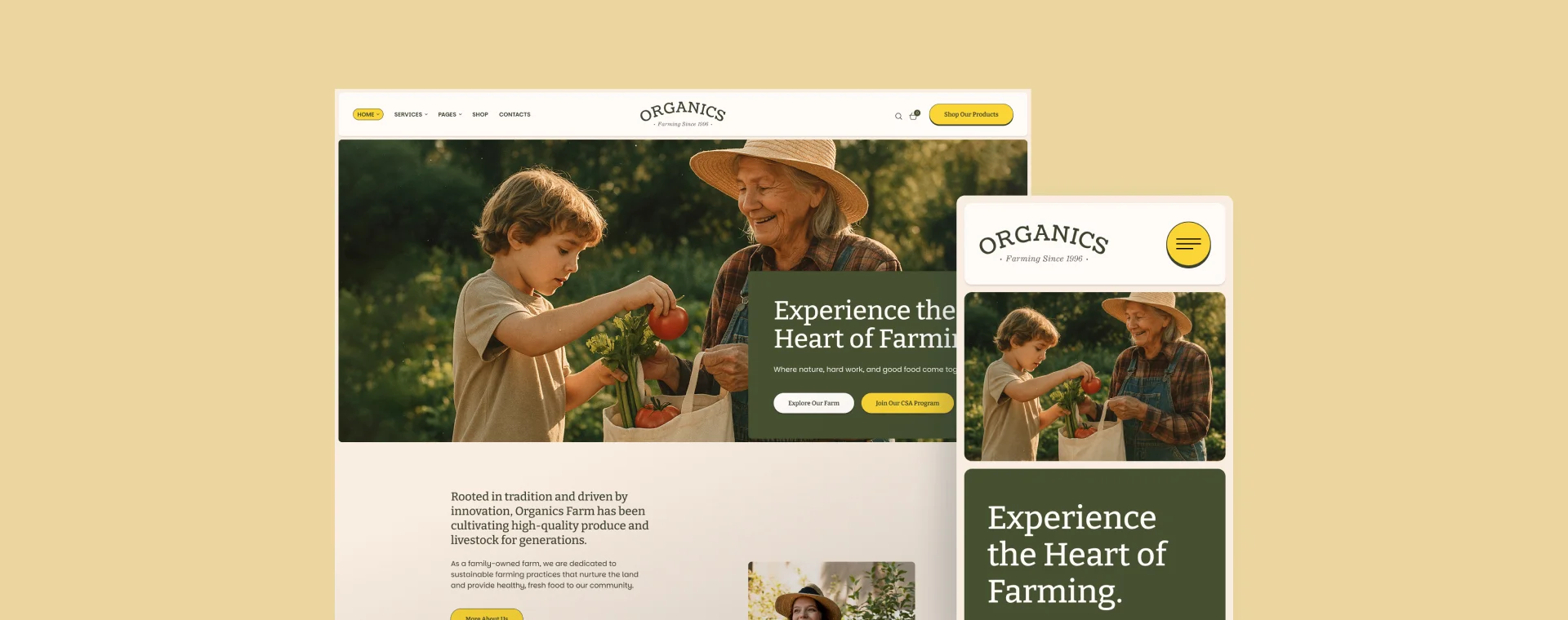 Organic farm site — About Crop Storage & Preservation page