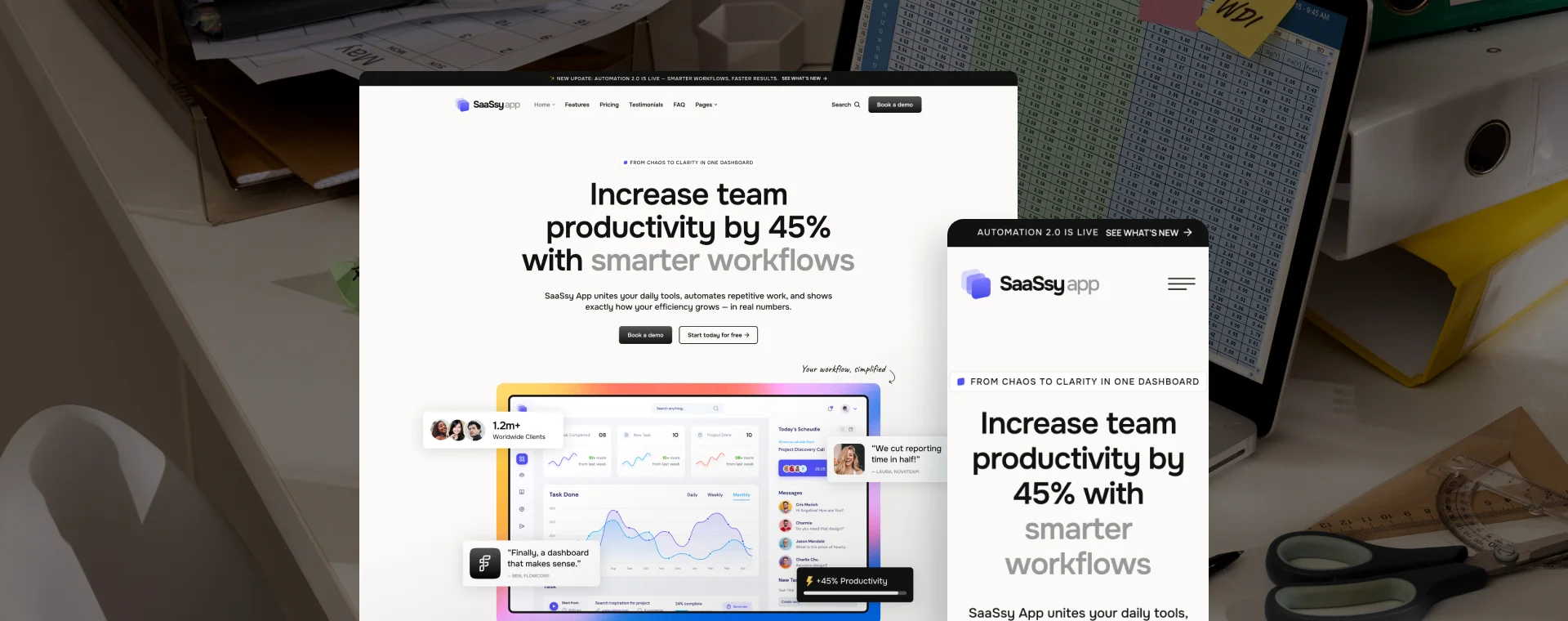 Sale as a Service Application mobile view