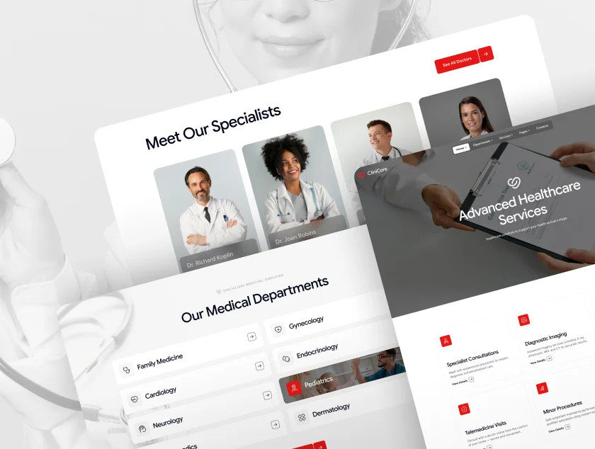 Medical specialists page — Meet Our Specialists section