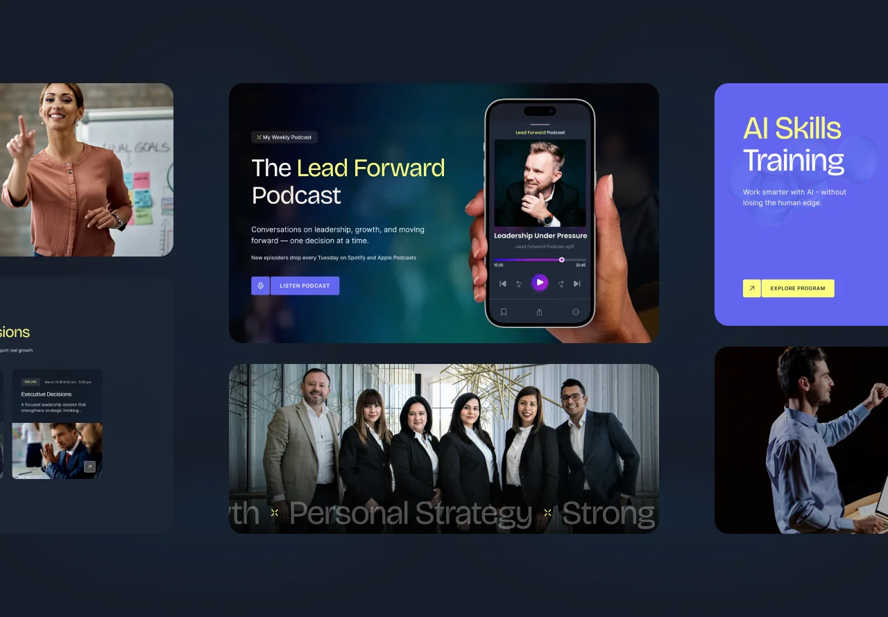 Podcast site — The Lead Forward Podcast homepage