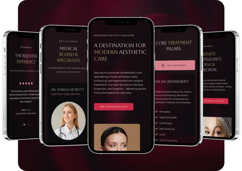 Beauty studio site — A Destination for Modern Aesthetic page